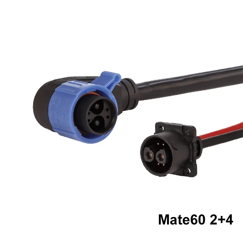 Conector de încărcare a bateriei motocicletei electrice cu 2+4 pini